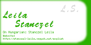 leila stanczel business card